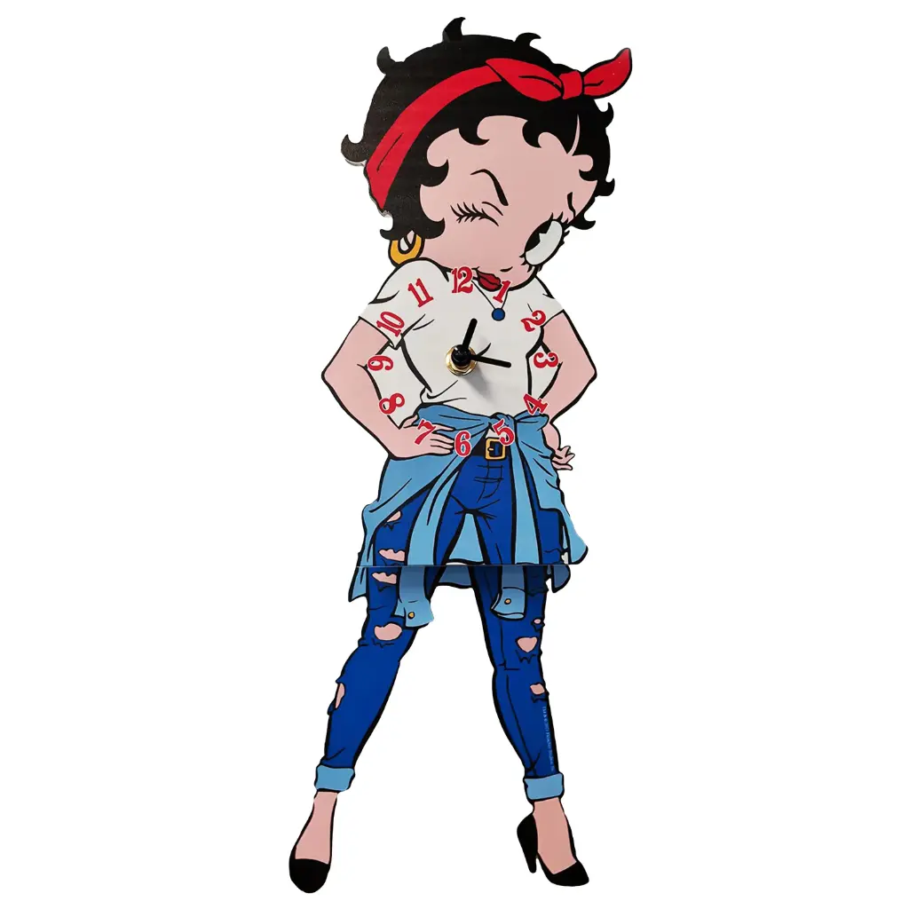 Betty Boop Clock Swinging Legs - Attitude