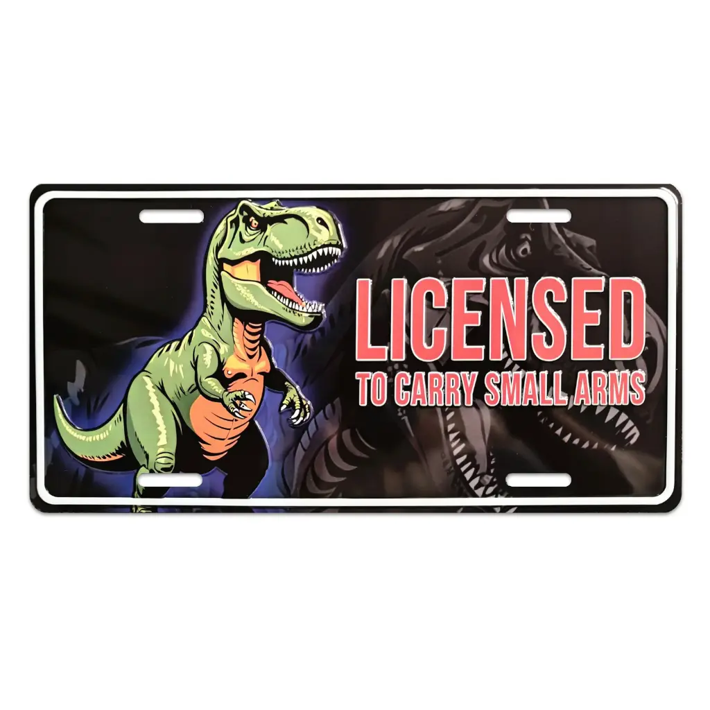 License Plate - Licensed to Carry Small Arms - 6pc Set