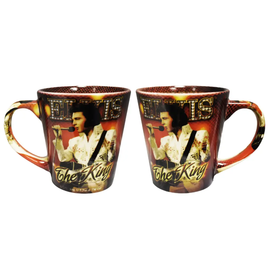 Elvis Mug - The King Red Background