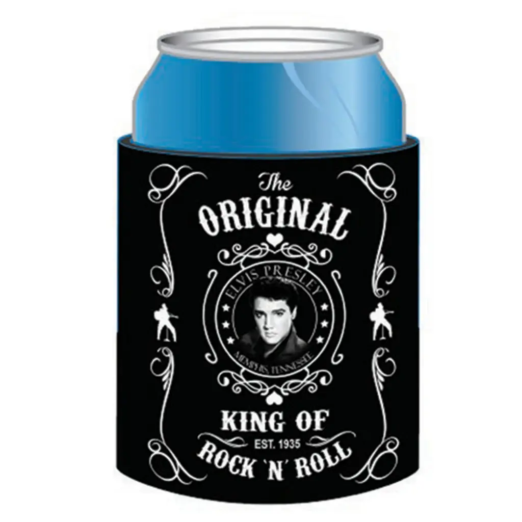 Elvis Huggie/Koozie - Blk & Wht