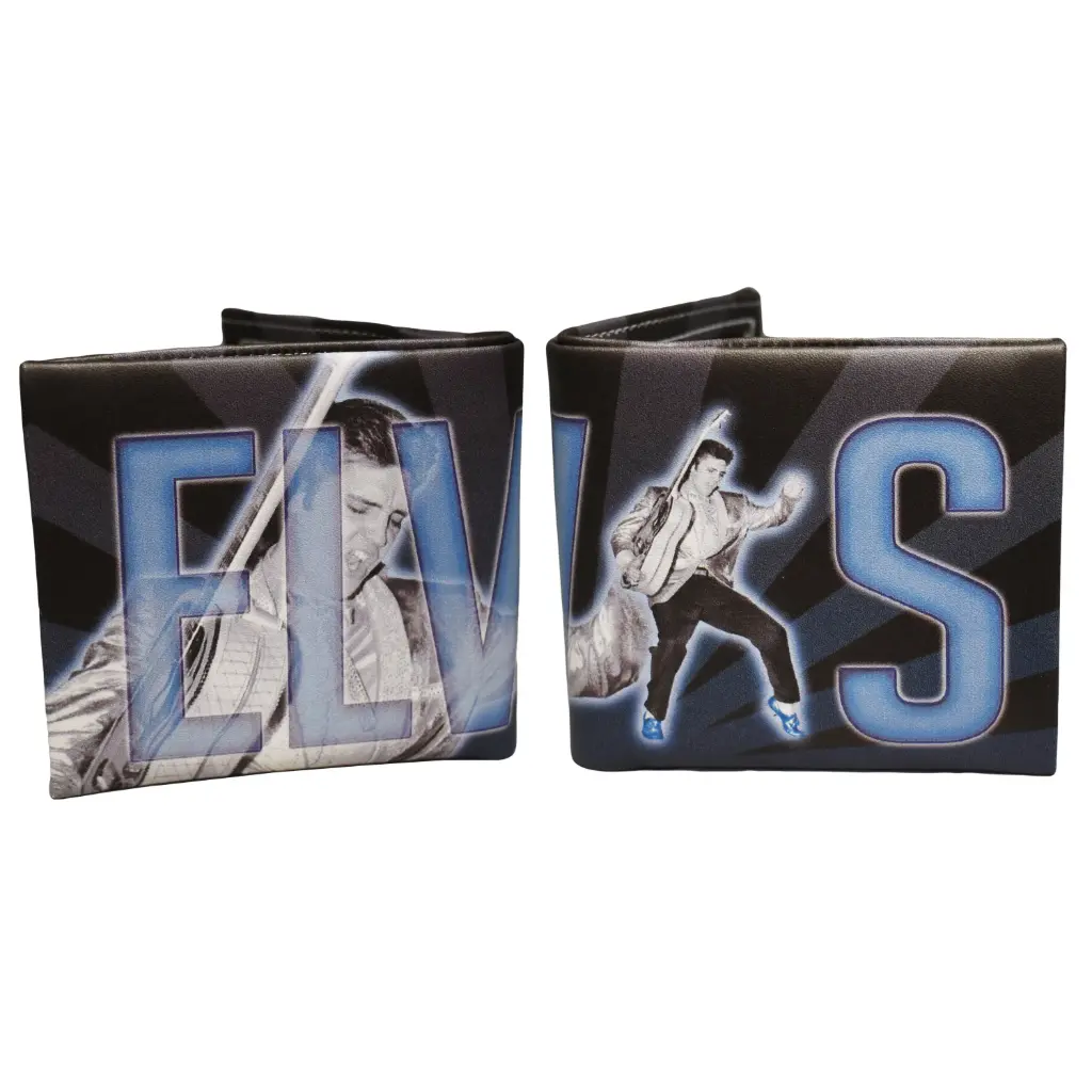 Elvis Wallet - Blue Suede Shoes - Fold