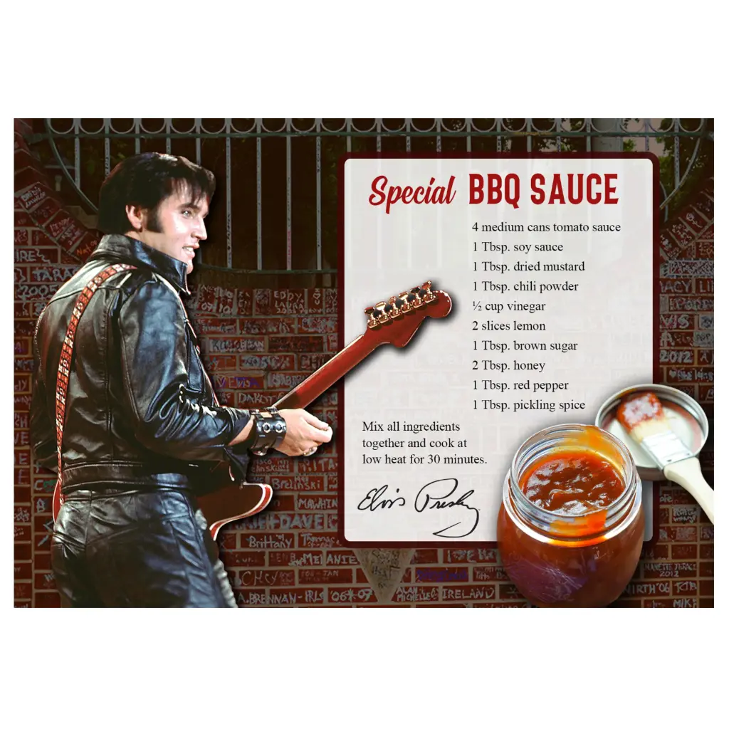 Elvis Postcards - Recipe BBQ Sauce - Pack of 50