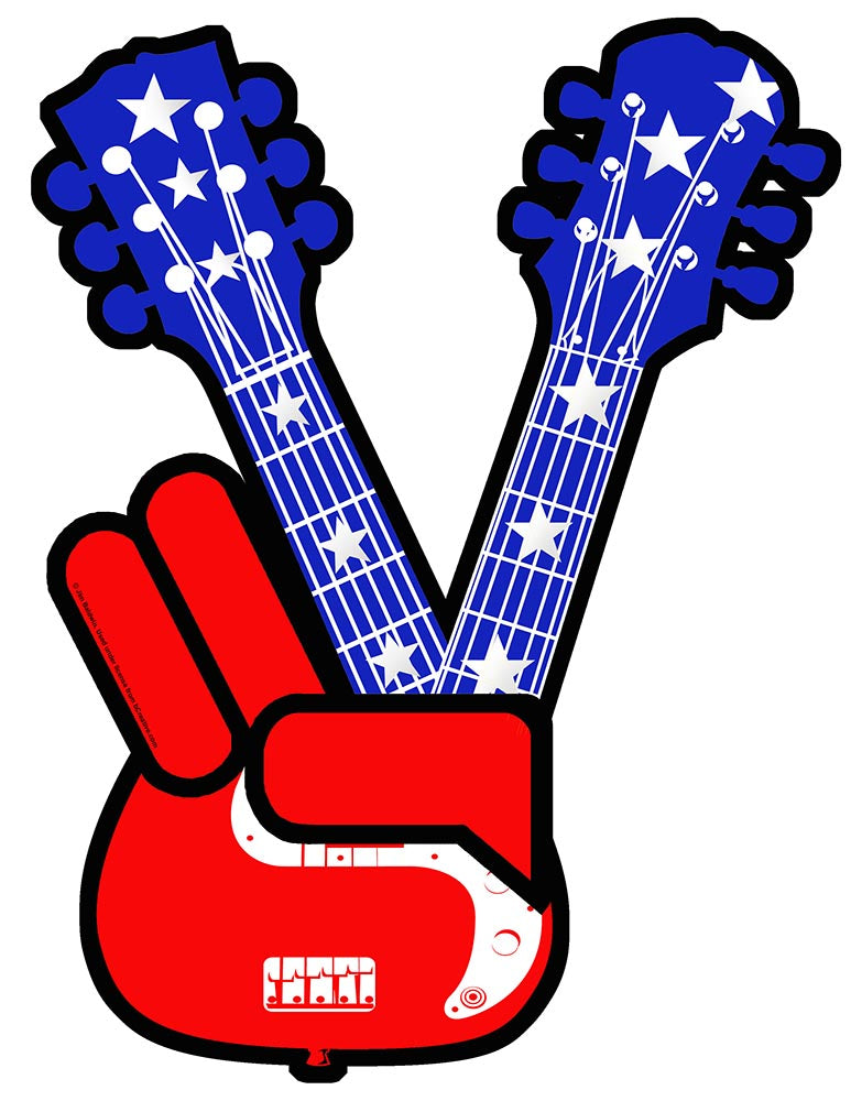 Metal Signs - Music Peace Guitar - 4pc Set