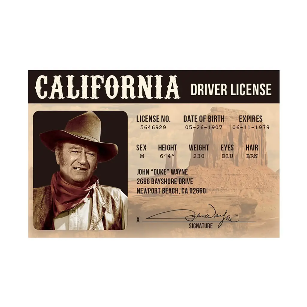 John Wayne - Driver License