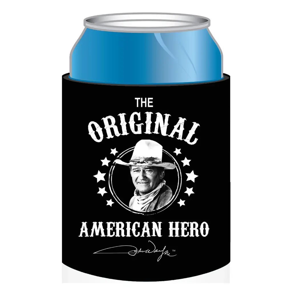John Wayne Huggie/Koozie - Blk & Wht