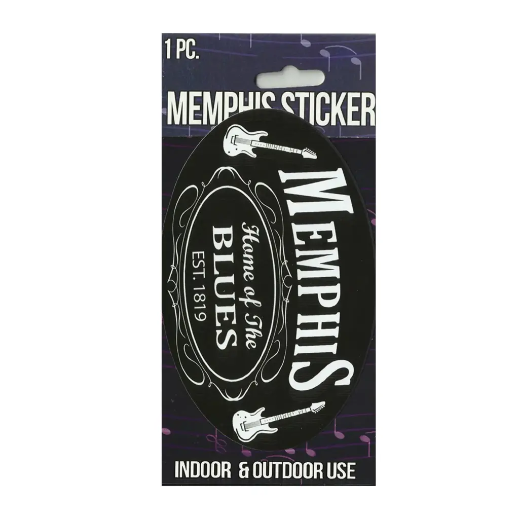 Memphis Sticker - Blues Man Oval