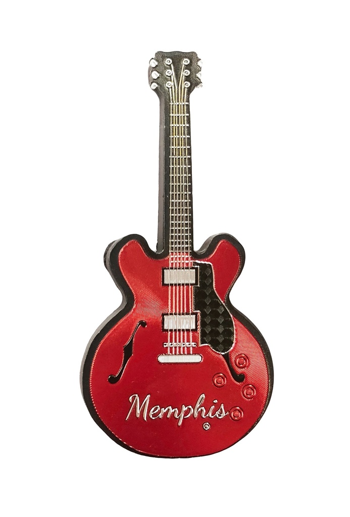 Memphis Magnet - Foil Guitar Red