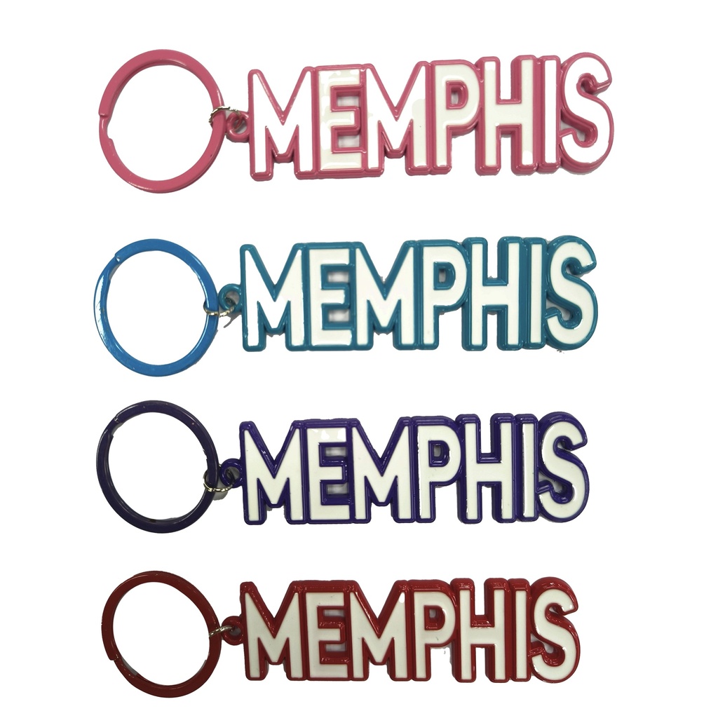 Memphis Keychain - Name Assorted  - 4pc Set