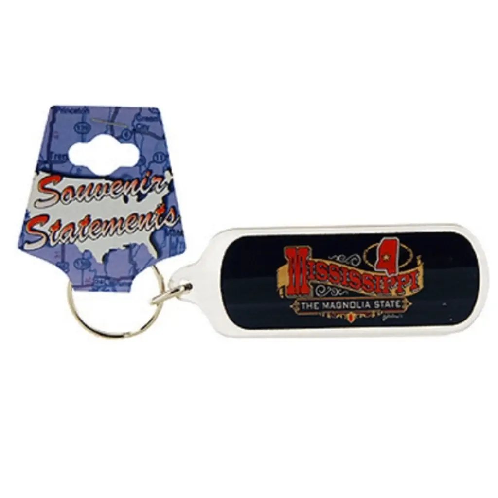 Mississippi Key Chain - Banner Lucite
