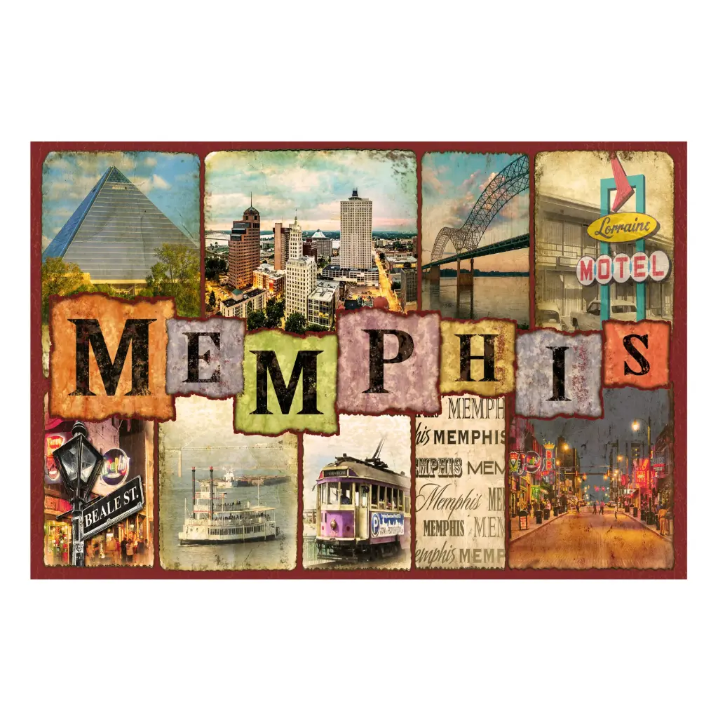 Memphis Postcards - Photos Collage - Pack of 50