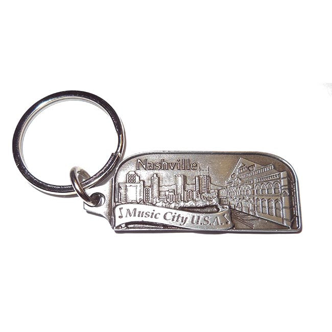 Nashville Keychain - Pewter Music City USA