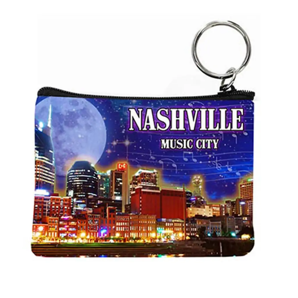 Nashville Keychain Coin/Purse - Night Skyline