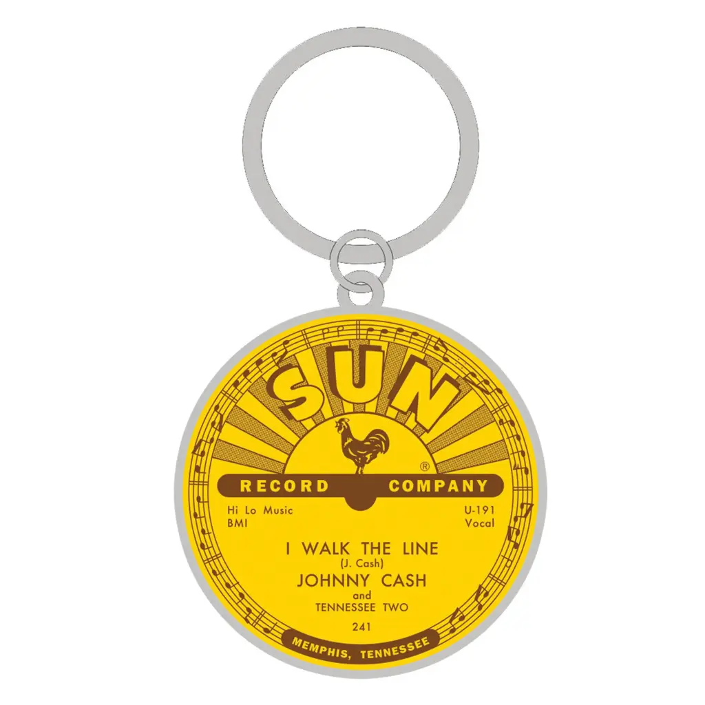 Sun Record Keychain - Johnny Cash I Walk The Line