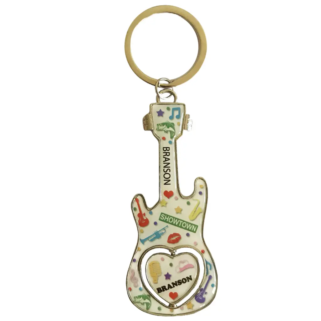 Branson Key Chain - Guitar Icons Spinner