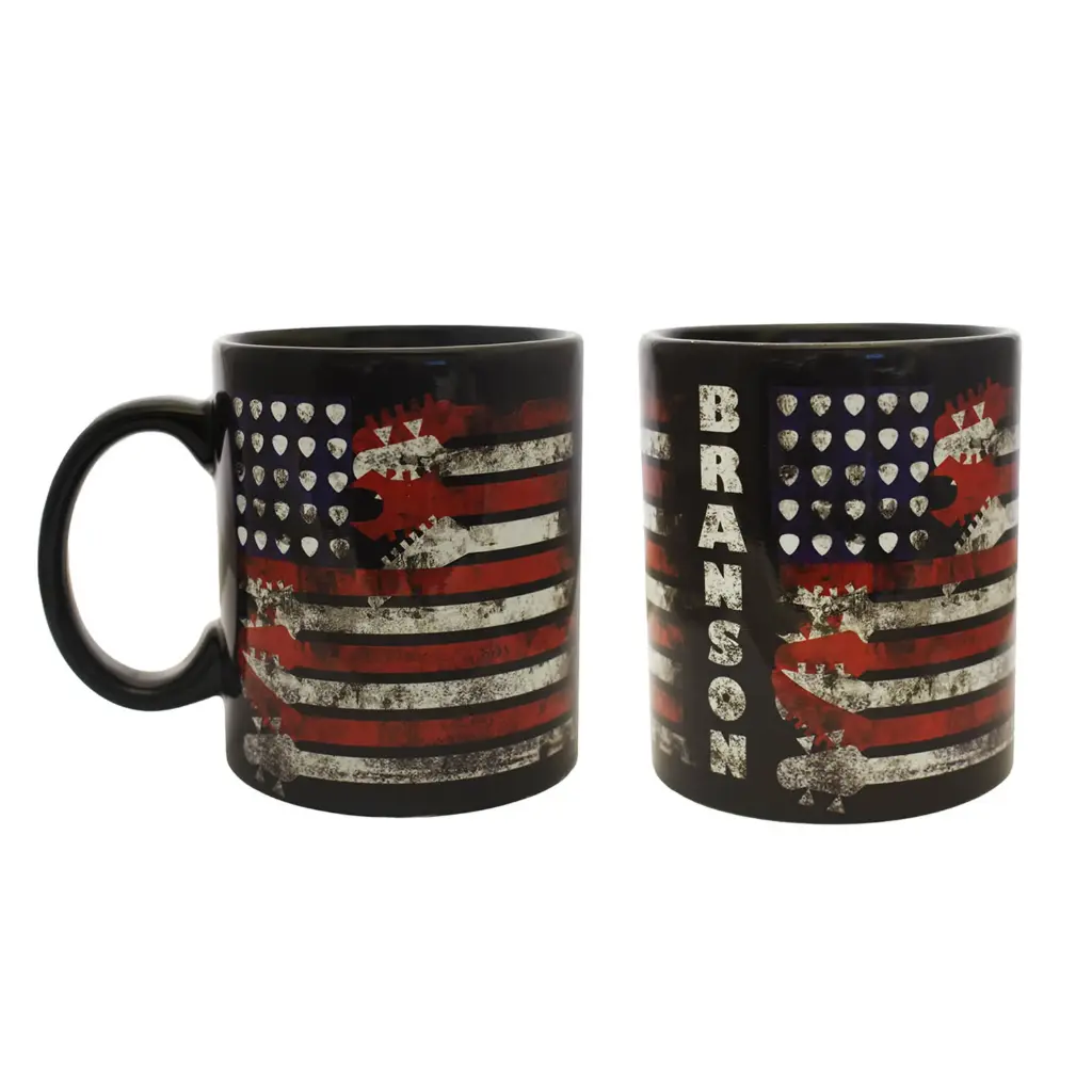 Branson Mug - Flag w/ Guitars