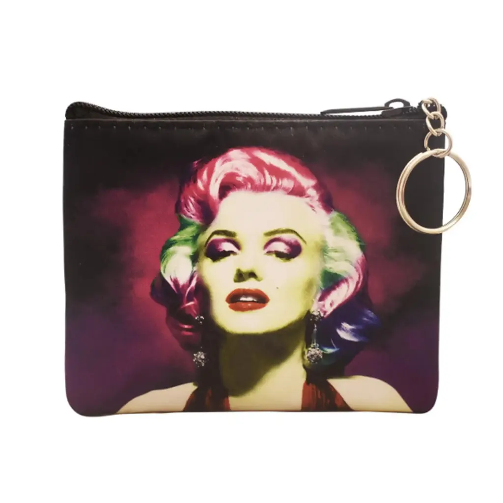Marilyn Monroe Key Chain Coin Purse Multicolor