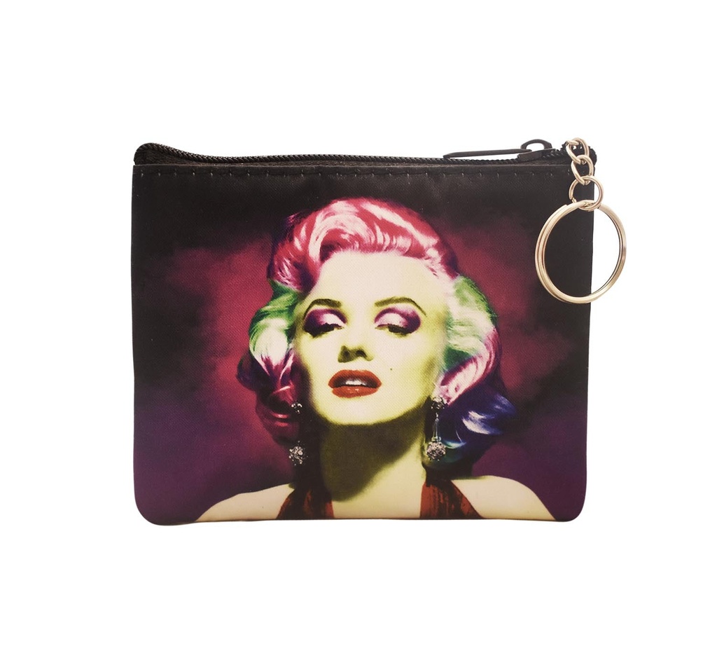 Marilyn Monroe Key Chain Coin Purse Multicolor