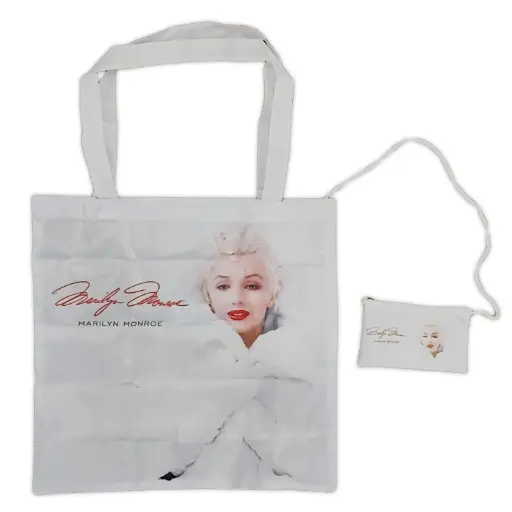 [Y7201] Marilyn Bag With Pouch - White Coat - 12 pc Set