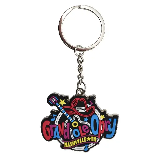 [G6911] Grand Ole Opry Keychain - Round Neon PVC