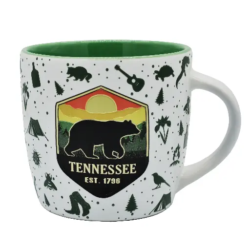[T7169] Tennessee Mug - Bear and Icons Embossed