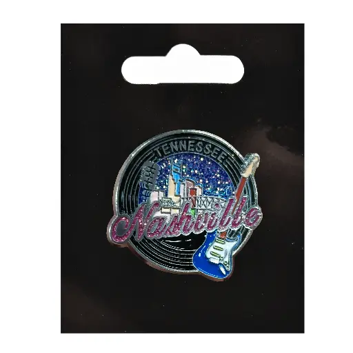 [N7168] Nashville Pin - Record w/ Glitter
