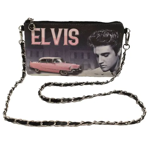 [E9124] Elvis Purse - Pink Caddy w/ Chain
