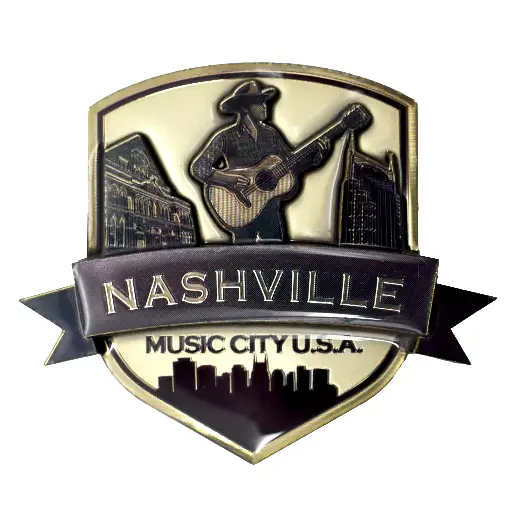 [N7163] Nashville Magnet - Badge Laser 3D