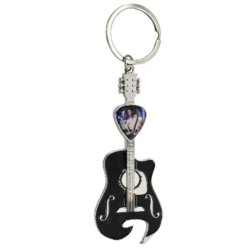 [E9088] Elvis Key Chain - Guitar w/ Bottle Opener