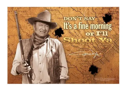 [JW5692] John Wayne Tin Sign - I'll Shoot Ya