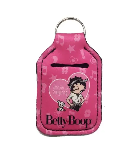 [BB6217] Betty Boop Keychain w/ Multiuse Pouch  - Attitude