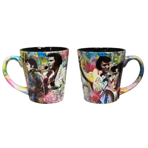 [E8734] Elvis Mug - Colorful Collage
