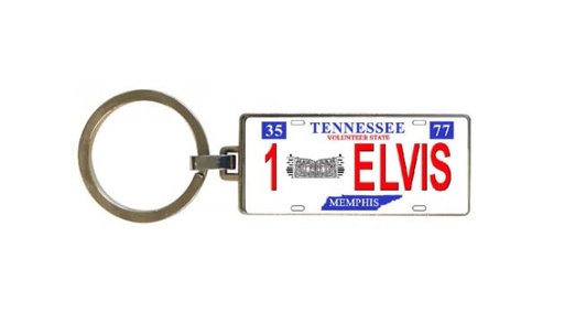 [E8812] Elvis Keychain - License Plate 1Elvis