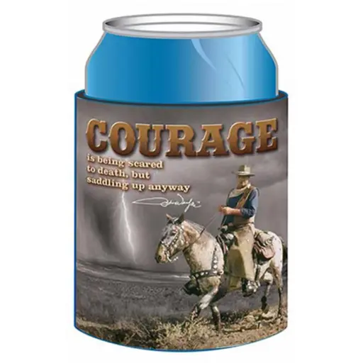 [JW4960] John Wayne Huggie/Koozie - Courage