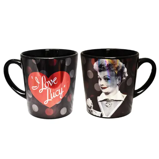 [L5854] Lucy Mug - Blk & Red Metallic