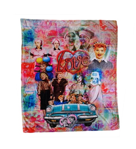 [L6665] Lucy Throw Blanket - Color Collage