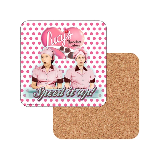 [L6787] Lucy Coasters - Chocolate Factory - 6pc Set