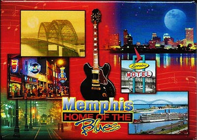 [M4794] Memphis Magnet - Home of The Blues Collage