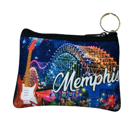 [M5156] Memphis Key Chain/Coin Purse - Bridge