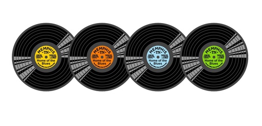 [M5171] Memphis Magnet - Record Assorted Colors