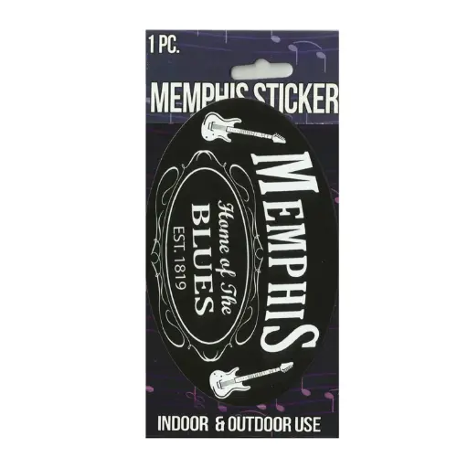 [M5478] Memphis Sticker - Blues Man Oval