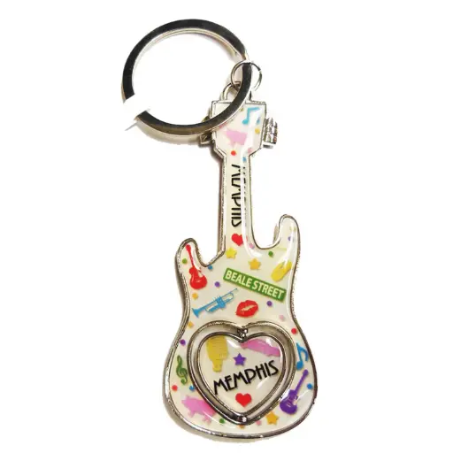 [M5940] Memphis Key Chain - Icons Guitar Spinner