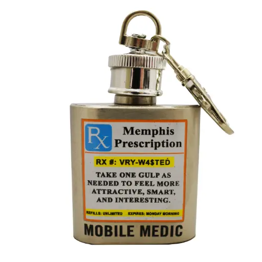 [M6110] Memphis Key Chain/Flask - Mobile Medic