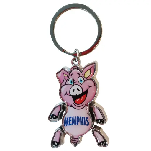 [M6396] Memphis Key Chain - Piggy Swivel