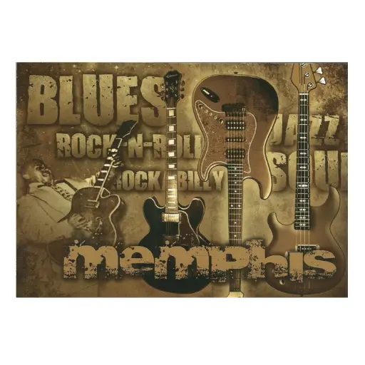 [MSP2086] Memphis Postcard - Sepia Guitars - Pack of 50