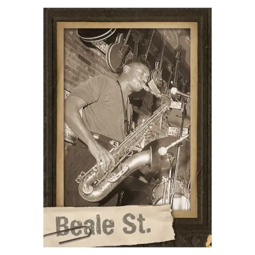 [MSP2096] Memphis Postcard - Beale Sax - Pack of 50