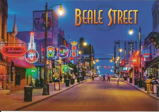 [MSP2111] Memphis Postcards - Beale Street - Pack of 50