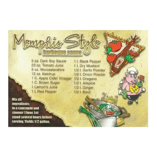 [MSP2148] Memphis Postcard - Style BBQ - Pack of 50