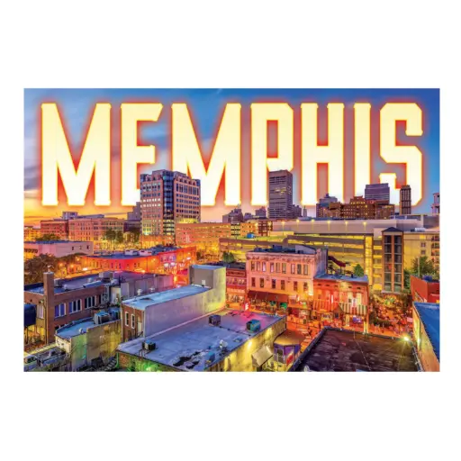 [MSP7030] Memphis Postcard - Sunset Name - Pack of 50