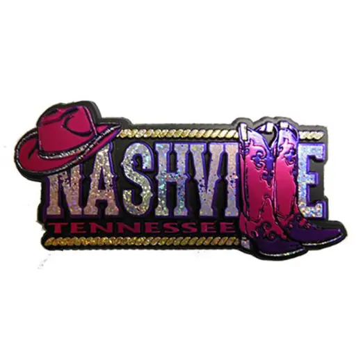 [N4727] Nashville Magnet - Metallic Hat & Boot