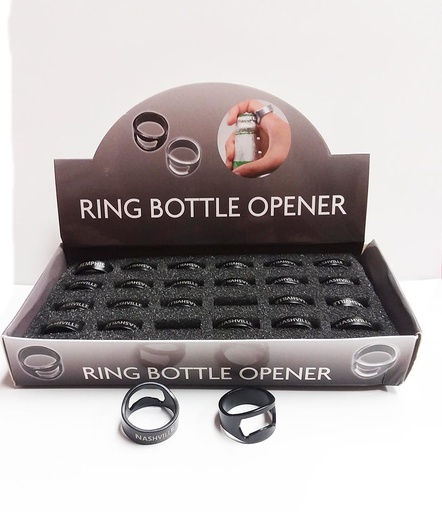 [N5763] BOTTLE OPENER NASH RING 24/PC SET